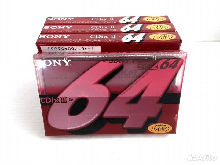 Аудиокассета кассета Sony CDix II 64 - 1997 г