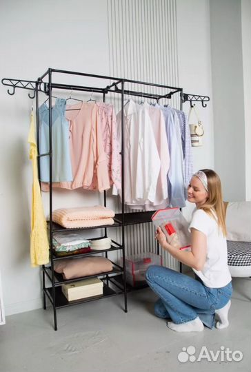 Вешалка напольная для одежды металлическая новая
