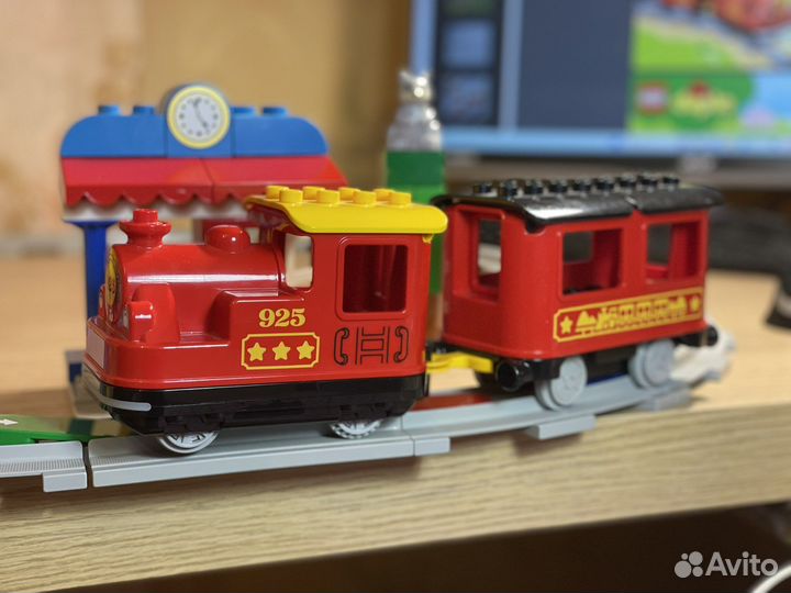 Lego duplo поезд на паровой тяге 10874