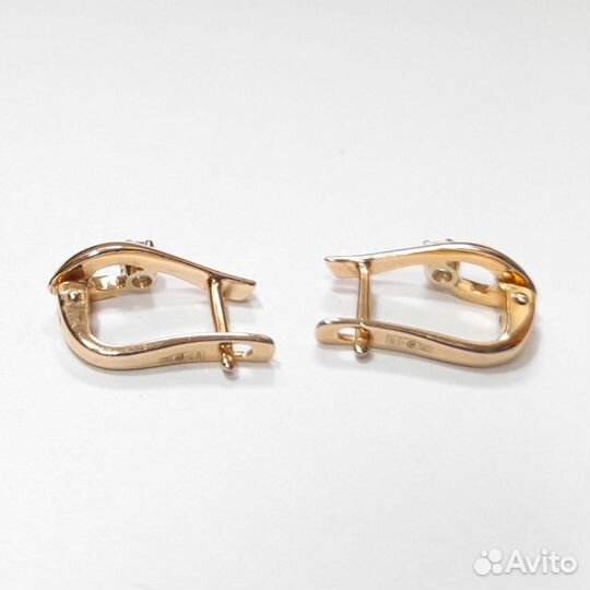 Золотые серьги с бриллиантами