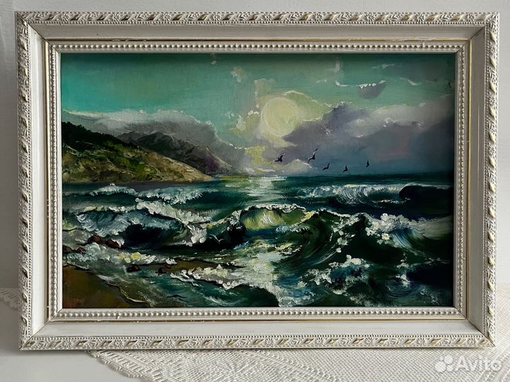 Картина маслом на холсте морской пейзаж