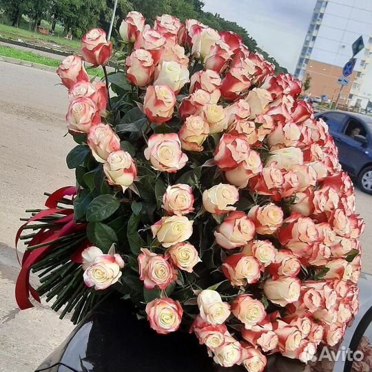 Розы огромный букет