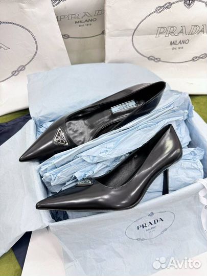 Туфли лодочки Prada натуральная кожа