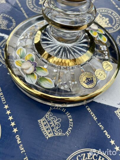 Фруктовница ваза для фруктов Богемия Макс Кристал