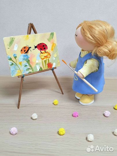 Интерьерная кукла ручной работы Художница