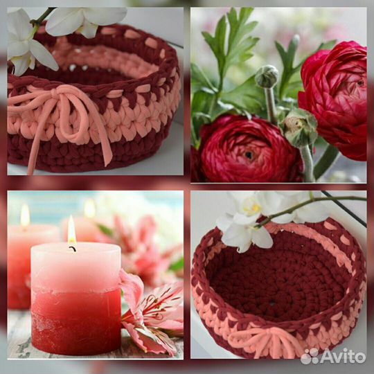 Трикотажные корзины, интерьерные корзины