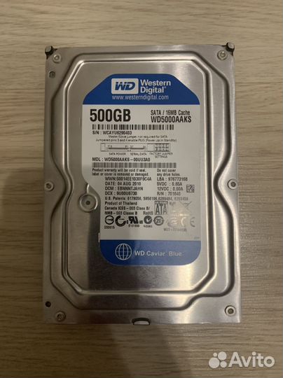 Жесткий диск Western Digital Blue 500гб