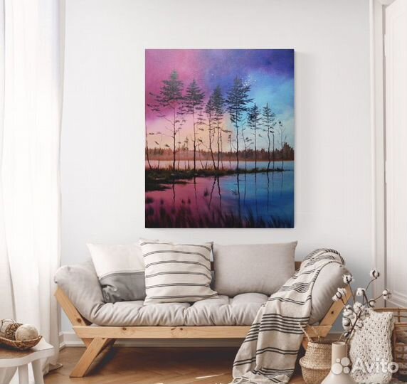 Интерьерная картина Малиновая ночь