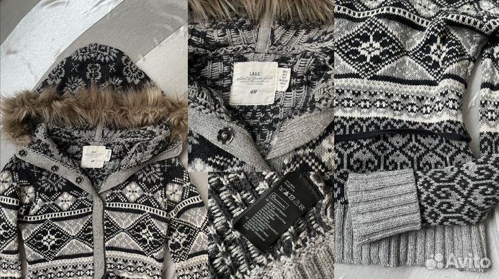 Теплый шерстяной зимний свитер с оленями (разные)