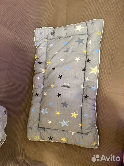 Комплект в коляску подушка матрас одеяло