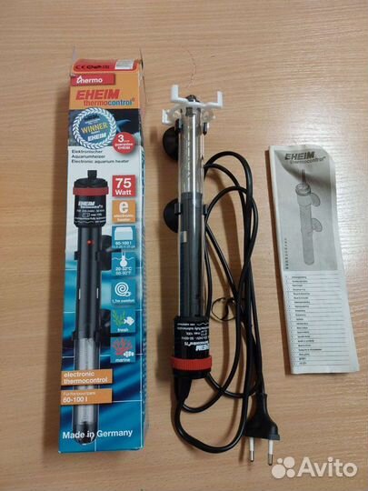 Аквариумный нагреватель Eheim e75 Вт (60-100л)
