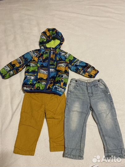 Ветровка и двое джинс р.74