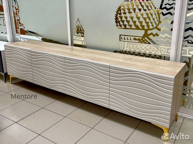 Тумба тв Bravo с фрезеровкой (конструктор)