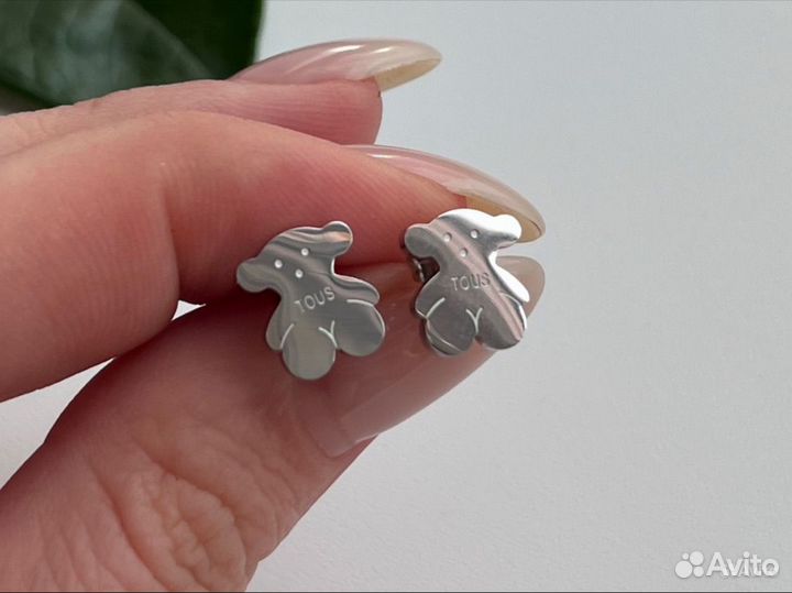 Серьги гвоздики мишки tous