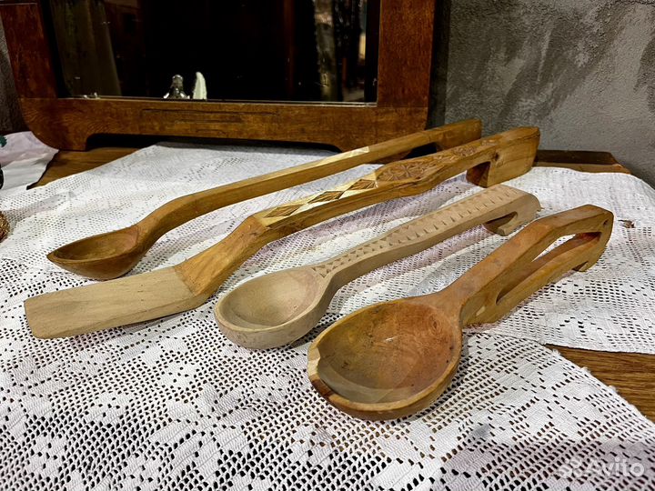 Ложка деревянная старинная