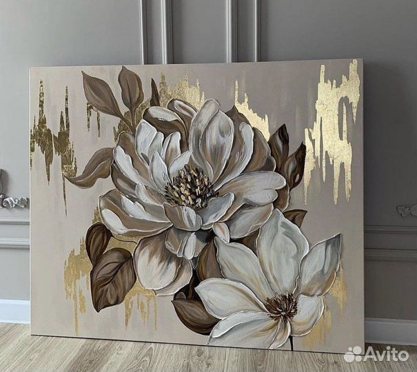 Картина маслом цветы