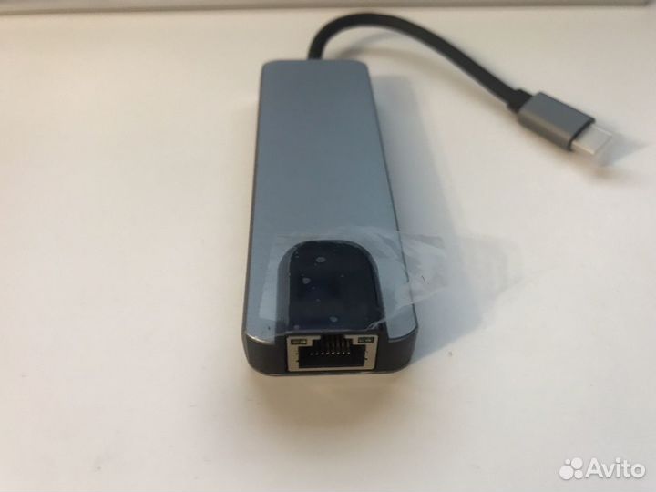 Переходник хаб 5 в 1 Type-C hdmi LAN USB