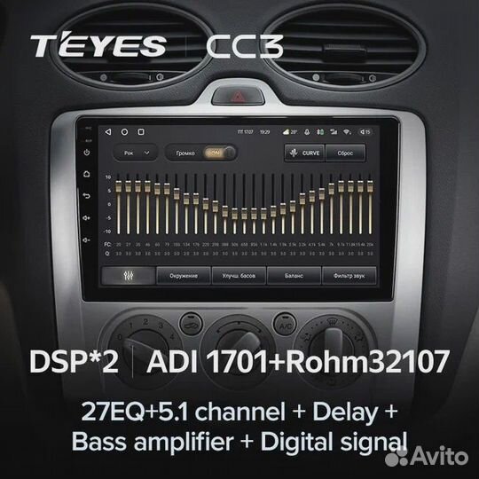 Магнитола Teyes CC3L на Ford Focus 2