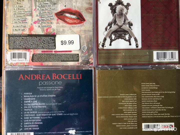 Сет: поп, эстрада Madonna; G. Stefani; A. Bocelli