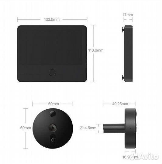 Умный видеодомофон видеоглазок Xiaomi