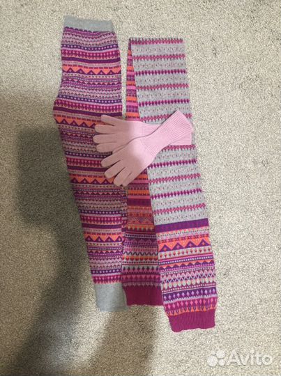 Шарф, штаны и перчатки 6-7 лет