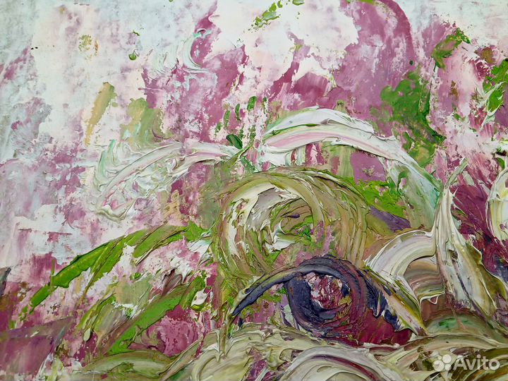 Картина маслом цветы 