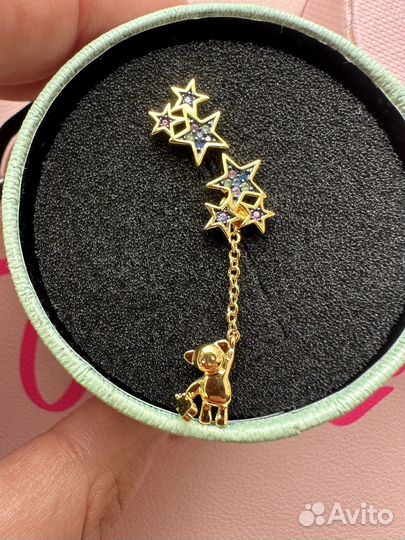 Серьги сереб вермель Tous Bear Star