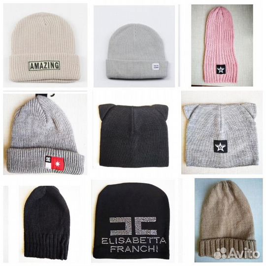 Шапка женская мужская детская вязаная шляпа фетр