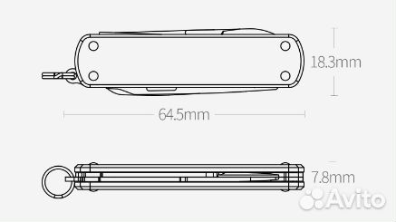 Нож перочинный NexTool Multi-function Folding Knif
