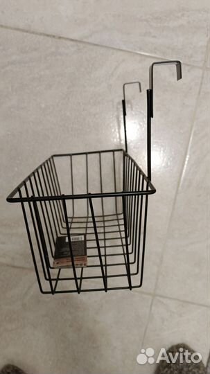 Корзина на рейлинг черная