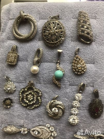 Серьги, кольца, 925 серебро