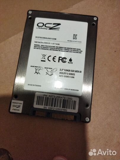 Жесткий диск SSD 120Gb OCZ Agility с чистой устано