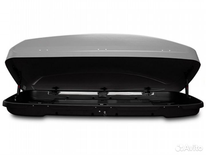 Автобокс на крышу 500 + л серый