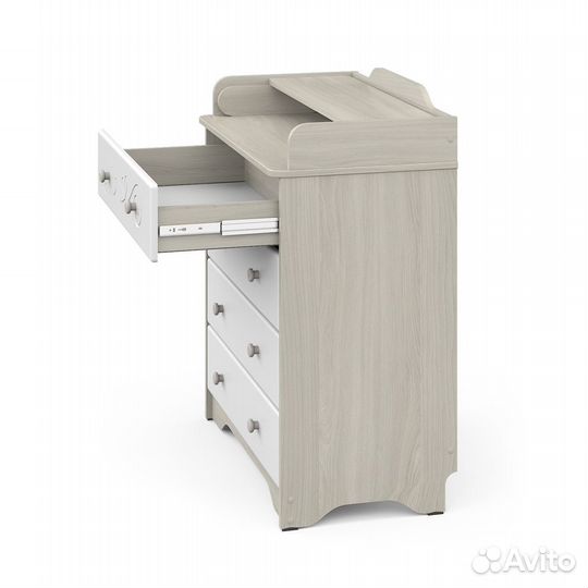 Комод айден Ясень Шимо светлый/Белый