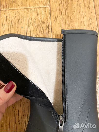 Резиновые сапоги утепленные женские