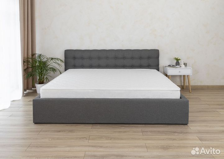 Кровать 180х200 с подъемным механизмом серая
