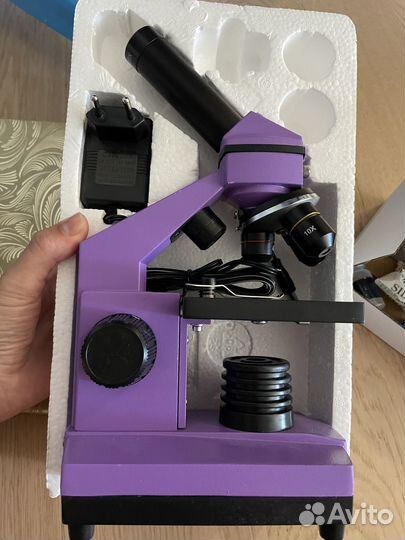 Микроскоп Levenhuk rainbow 2l plus сиреневый