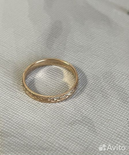 Кольцо обручальное 17,5 золото 585 вес 2,04