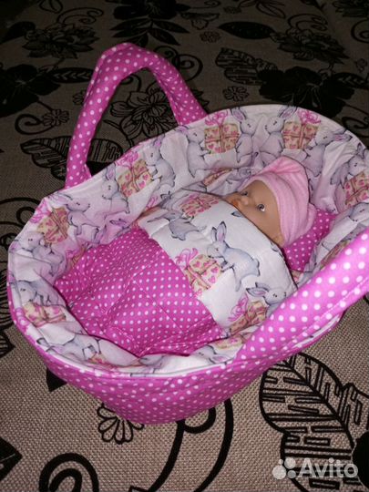 Люлька переноска+подушечка+одеялко