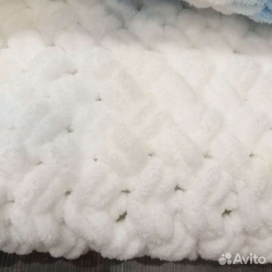 Плед детский плюшевый белый