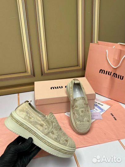 Кроссовки Кеды Слипоны Miu Miu Размер 36-40