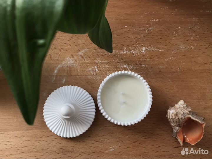 Свечи из соевого воска в шкатулке