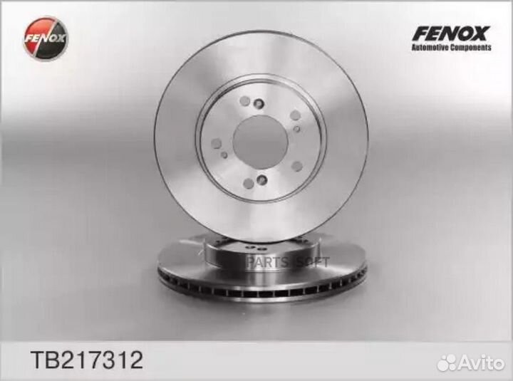 Fenox TB217312 Диск тормозной honda CR-V I 2.0 950