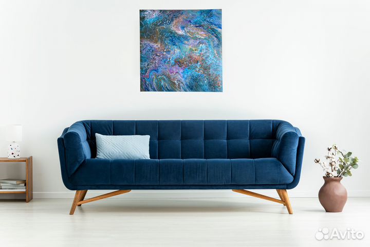 Картина 3D Акрил Абстракция холст 50 Х 50 Х 4 см