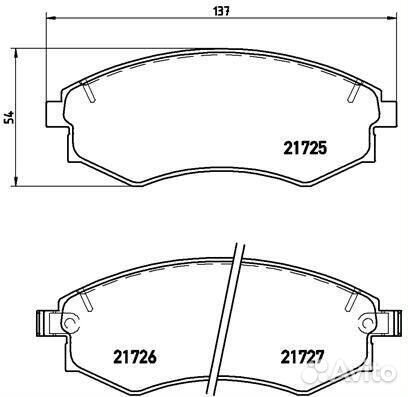 Передние тормозные колодки Brembo, P30022