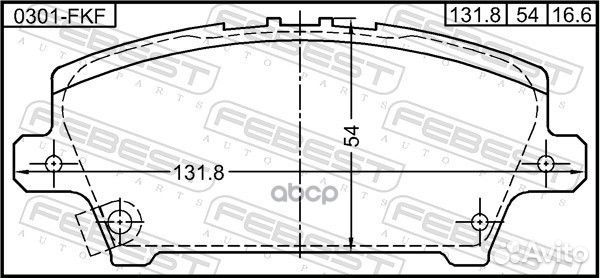 Колодки передние honda civic FD 4D 2006-2012 03