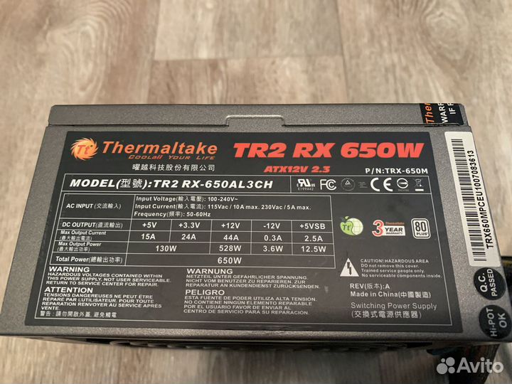 Блок питания Thermaltake TR2 RX TRX-650M 650 Вт