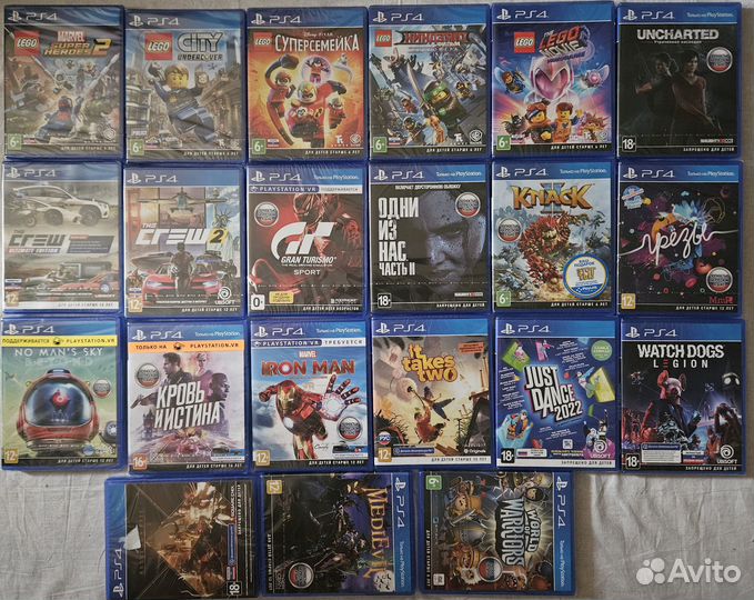 Игры для PS4/PS5, новые, в плёнке