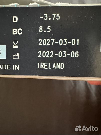 Контактные линзы Acuvue Oasys 1-Day -3.75, 8.5