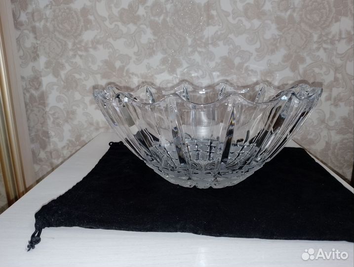 Большая хрустальная ваза / салатница / ладья СССР